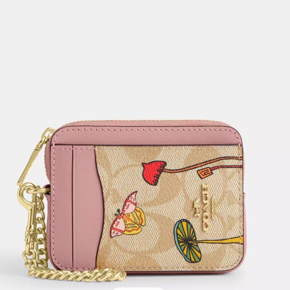 Coach X Observed By Us Zip Card Case In Signature Canvas